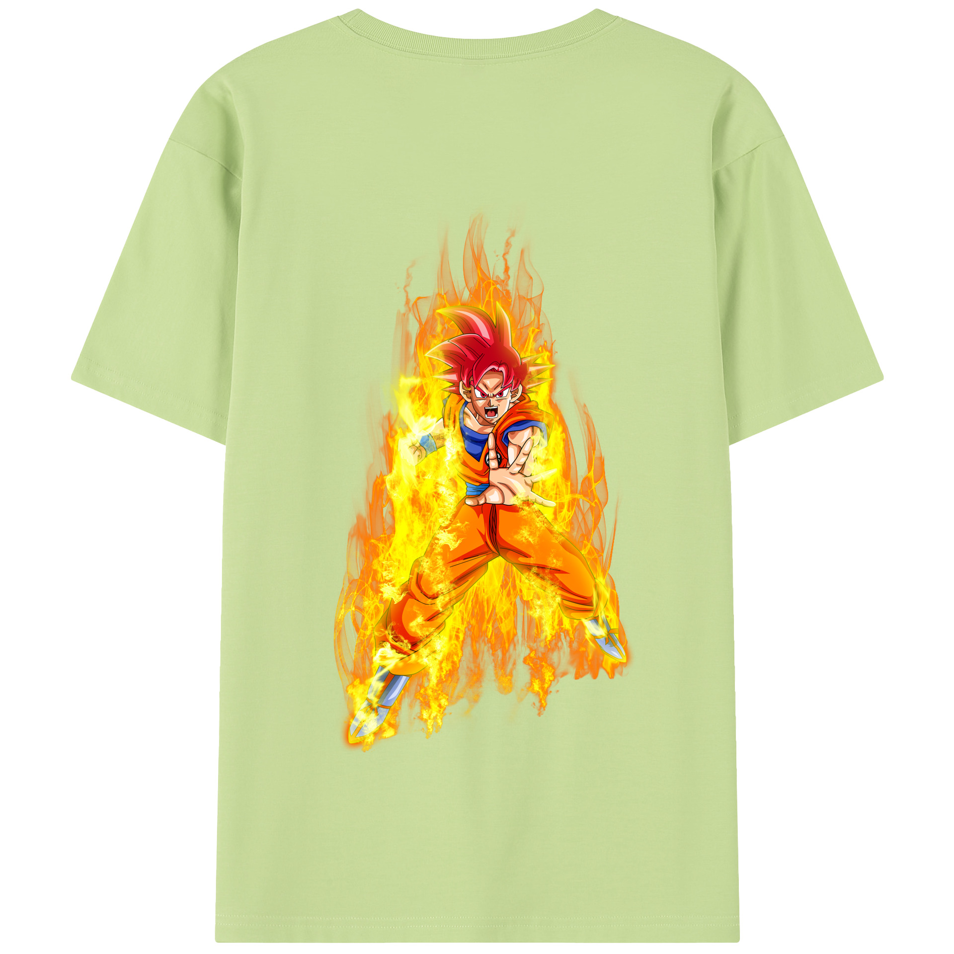 （画像用） ドラゴンボール 孫悟空（そん ごくう）Son Goku カカロット DRAGON BALL Kakarotto 綿100％半袖Tシャツ（背面プリント）
